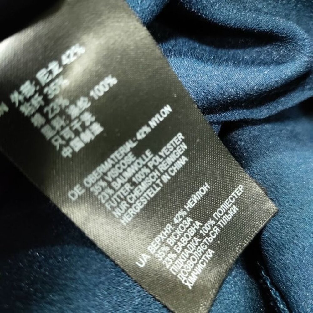 Reiss Navy Blue Fully Lined One Shoulder Lace Sheath Mini Dress Size 10 - Picture 7 of 12